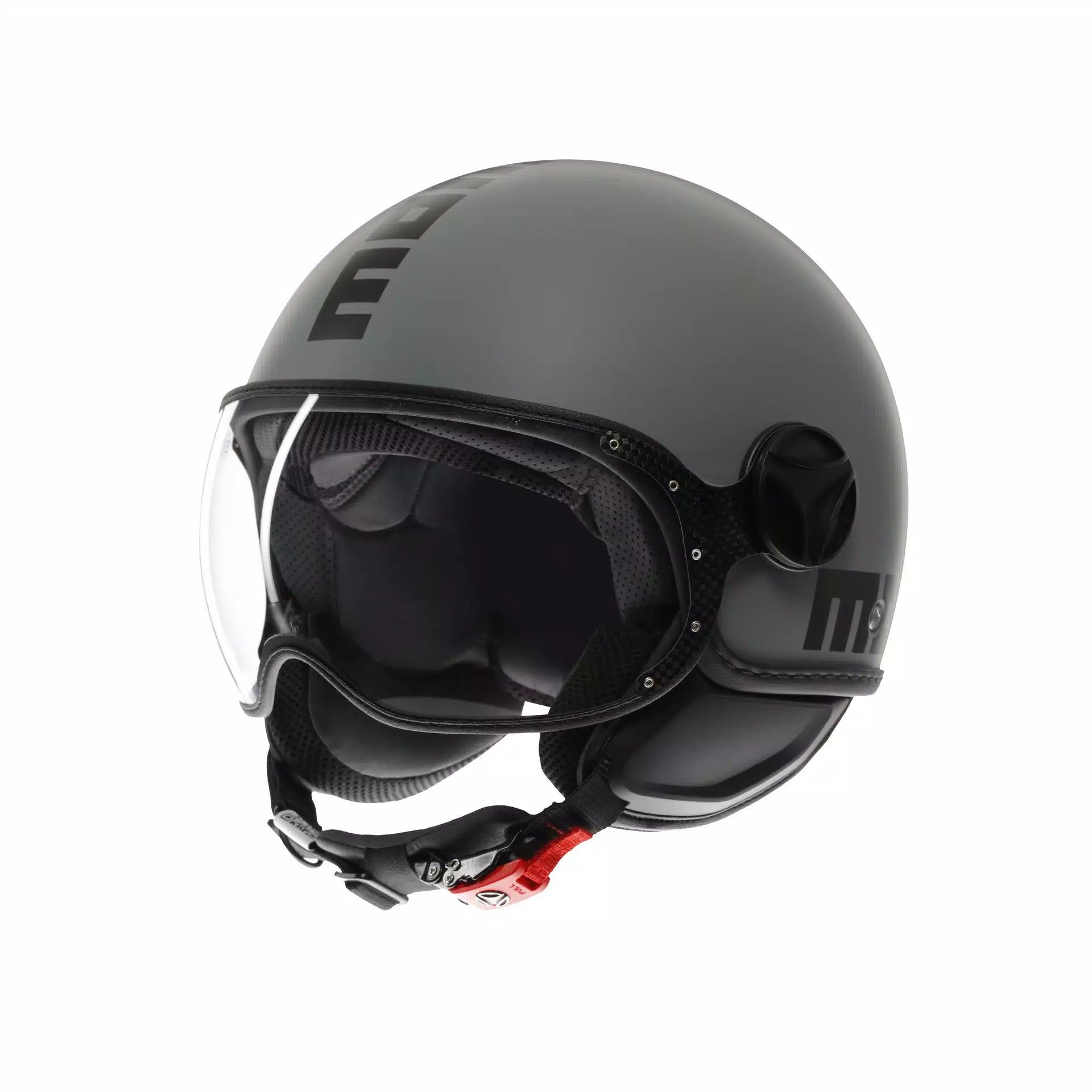 CASCO JET MOMO DESIGN FGTR CLASSIC GRIGIO OPACO/NERO - Sestamarcia Racing Part Italia S.r.l.