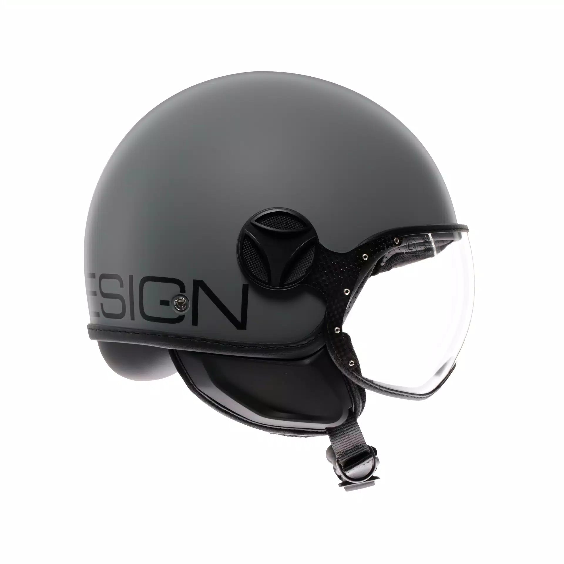 CASCO JET MOMO DESIGN FGTR CLASSIC GRIGIO OPACO/NERO - Sestamarcia Racing Part Italia S.r.l.