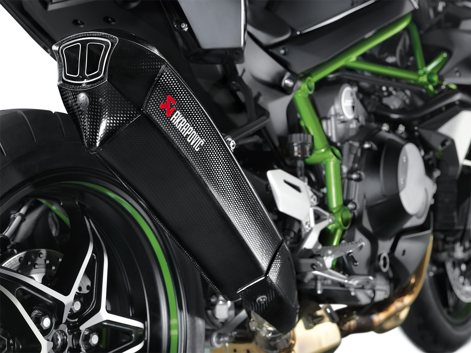 AKRAPOVIC TERMINALE CARBONIO RACING KAWASAKI NINJA H2 2015-20 - AKRAPOVIC immagine 7