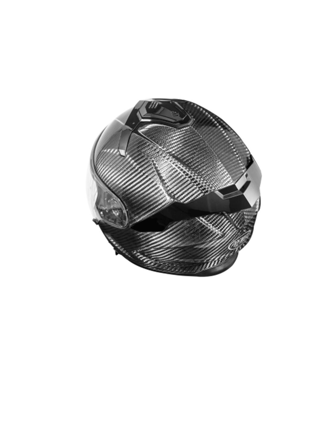 Premier JT-5 Carbon jet motorcycle helmet with a sleek design and carbon fiber finish, showcasing side and front views.