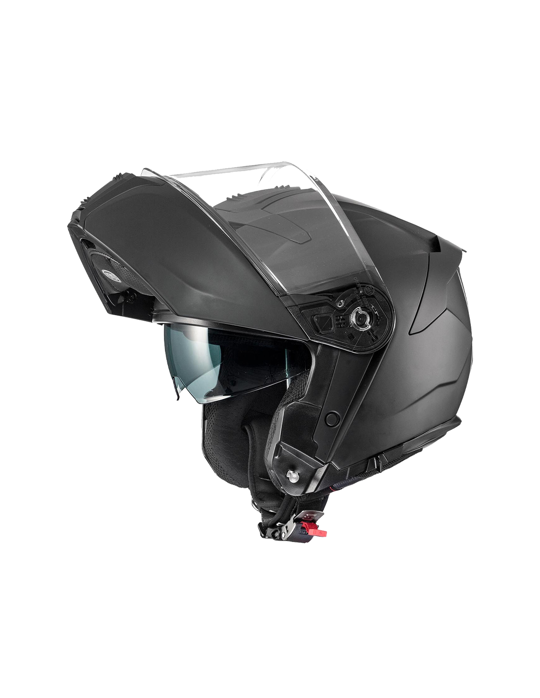 Matte black Premier Legacy GT modular motorcycle helmet showcasing sleek design and ventilation features.