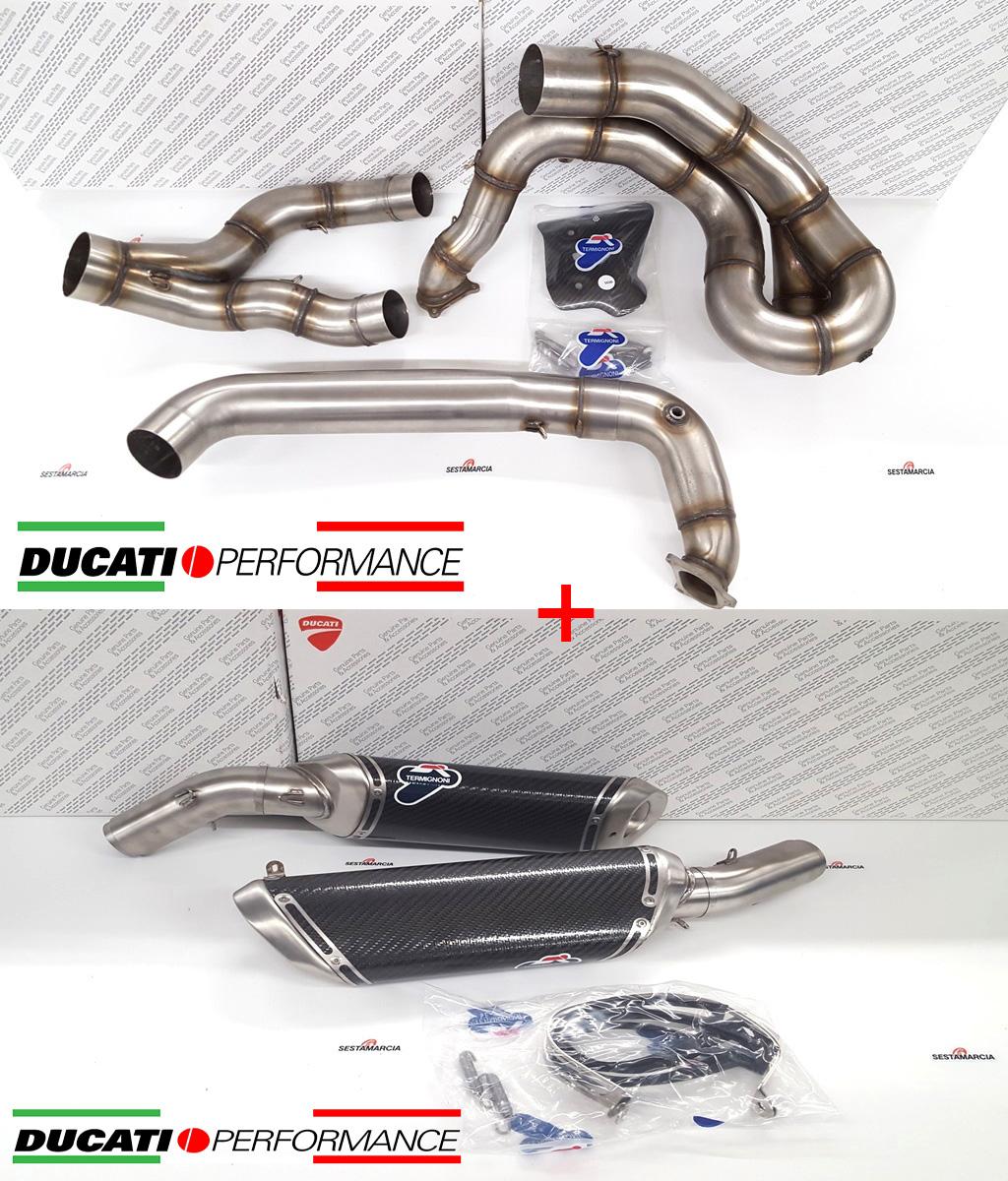 SCARICO COMPLETO Ø70mm CARBONIO RACING TERMIGNONI DUCATI 848 2008 - 10