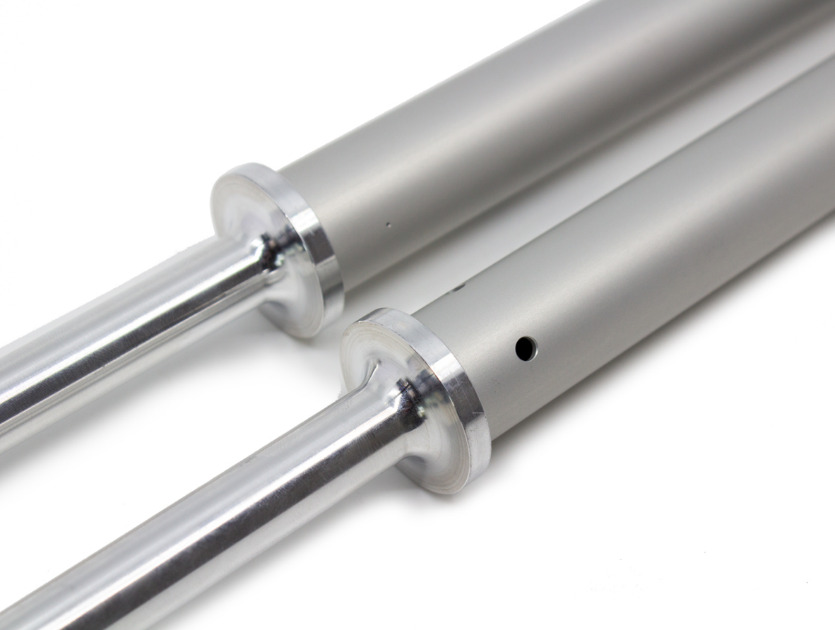 Ohlins fork cartridge for Yamaha Tracer 700 2020-24, motorcycle suspension component with visible metal and sealing parts.