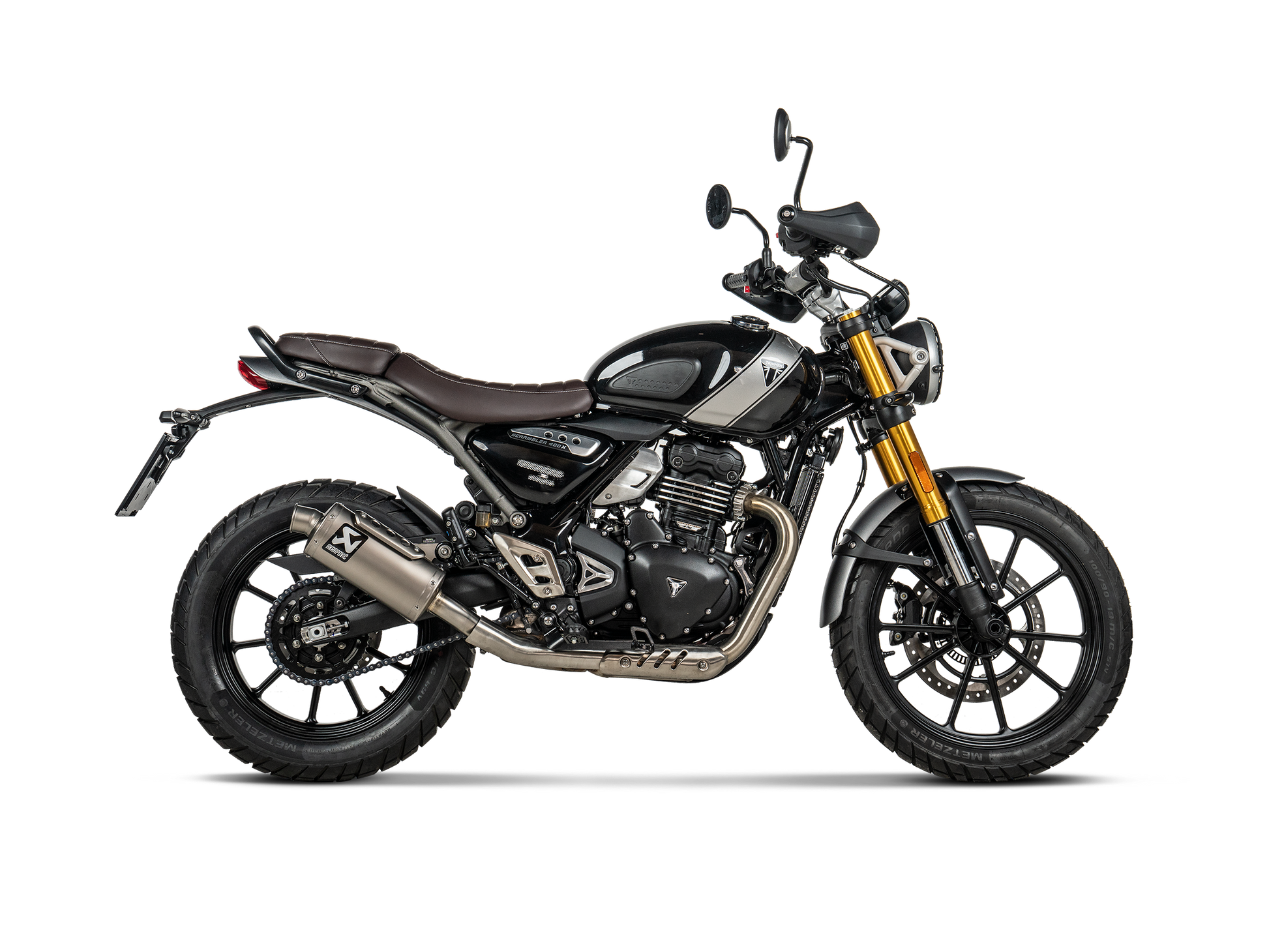 AKRAPOVIC TERMINALE TITANIO OMOLOGATO TRIUMPH SCRAMBLER 400 X / SPEED 2023-26 - AKRAPOVIC immagine 2