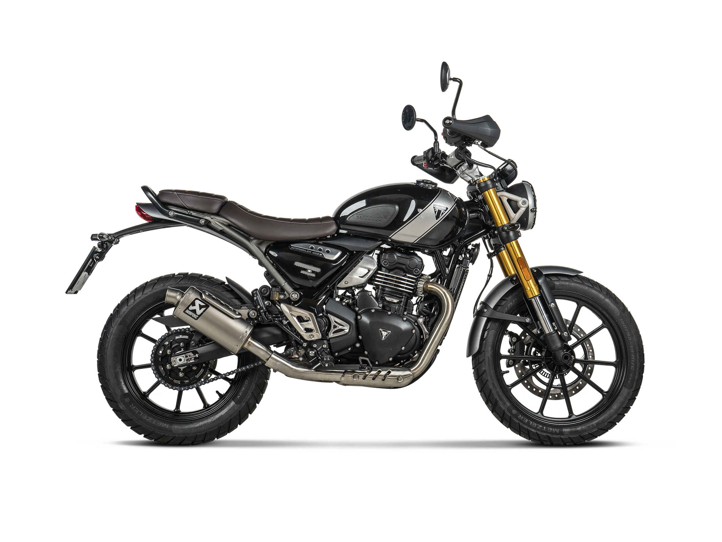 AKRAPOVIC TERMINALE TITANIO OMOLOGATO TRIUMPH SCRAMBLER 400 X / SPEED 2023-26 - AKRAPOVIC immagine 2