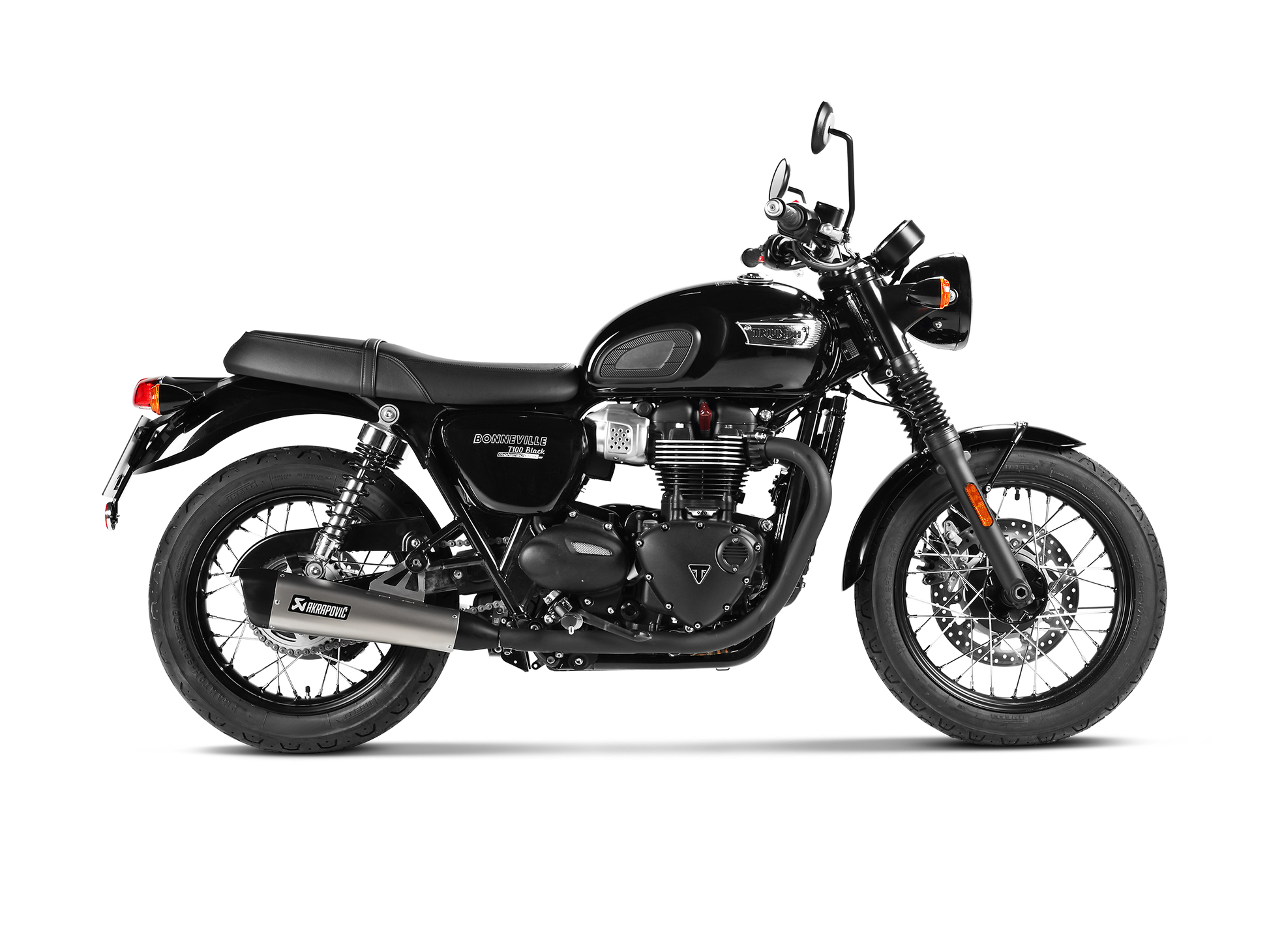 AKRAPOVIC TERMINALE TITANIO TRIUMPH BONNEVILLE T100 2016-20 - AKRAPOVIC immagine 2