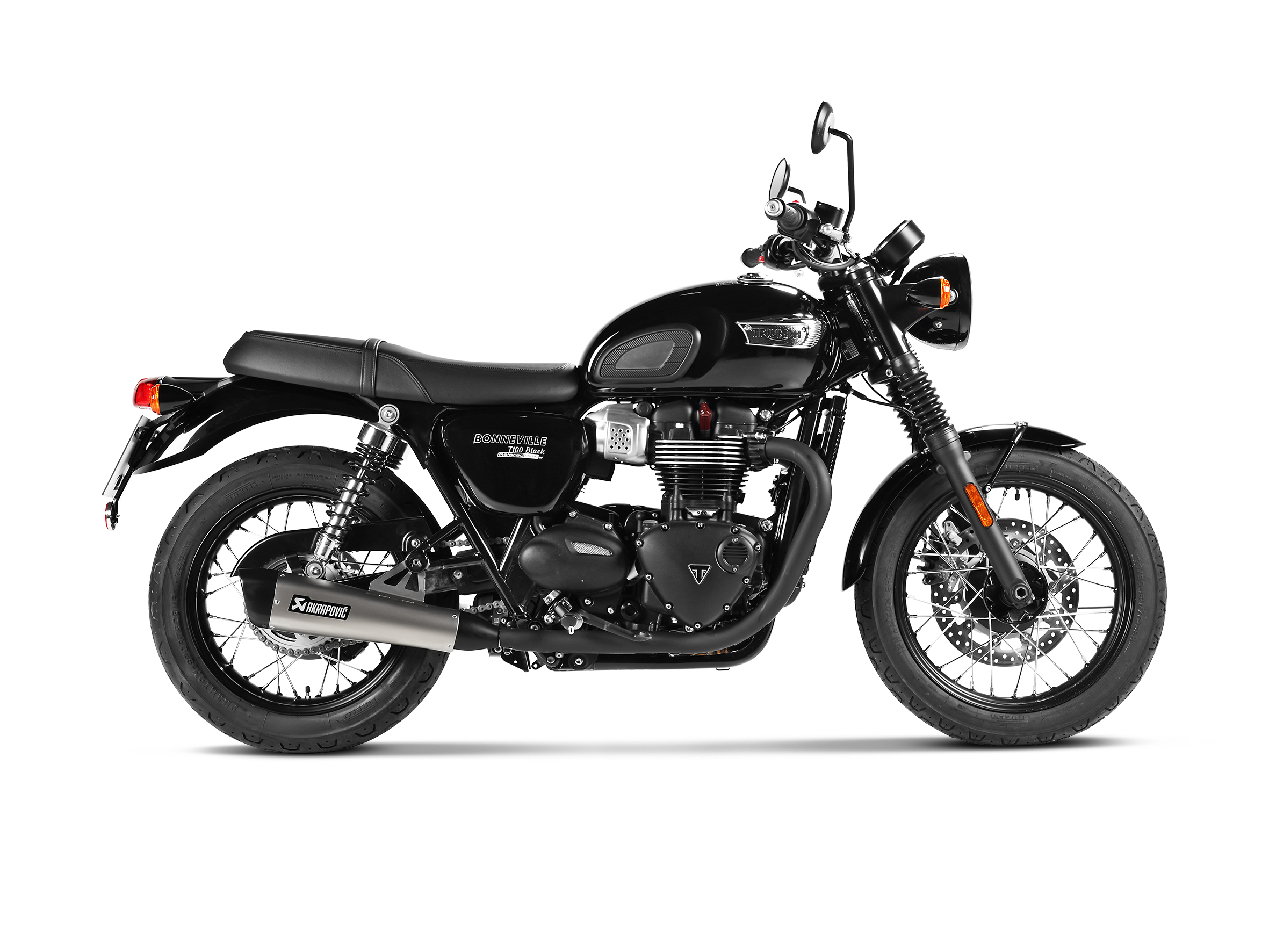 AKRAPOVIC TERMINALE TITANIO TRIUMPH BONNEVILLE T100 2016-20 - AKRAPOVIC immagine 2