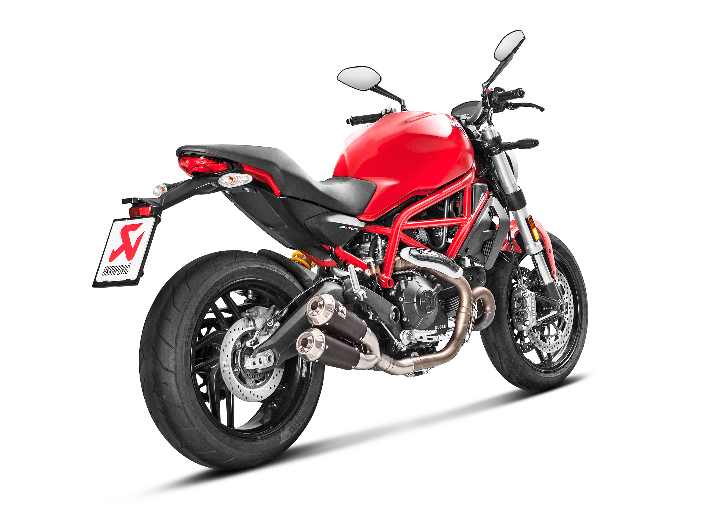TERMINALE TITANIO RACING DUCATI MONSTER 797 / 797+ SCRAMBLER CAFE RACER SCRAMBLE - AKRAPOVIC immagine 3
