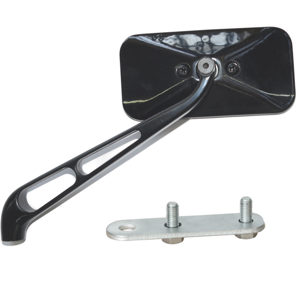 FAR UNIVERSAL REAR VIEW MIRROR VESPA PIAGGIO SCOOTER SIDE MIRROR CHROME BLACK