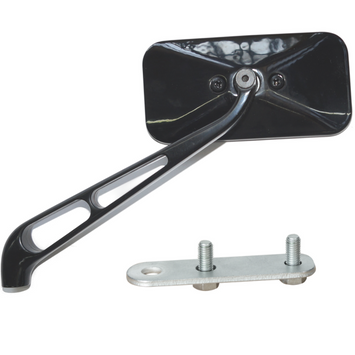 FAR UNIVERSAL REAR VIEW MIRROR VESPA PIAGGIO SCOOTER SIDE MIRROR CHROME BLACK