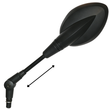 FAR UNIVERSAL RECLINING MIRROR BLACK MANTA LEFT/RIGHT