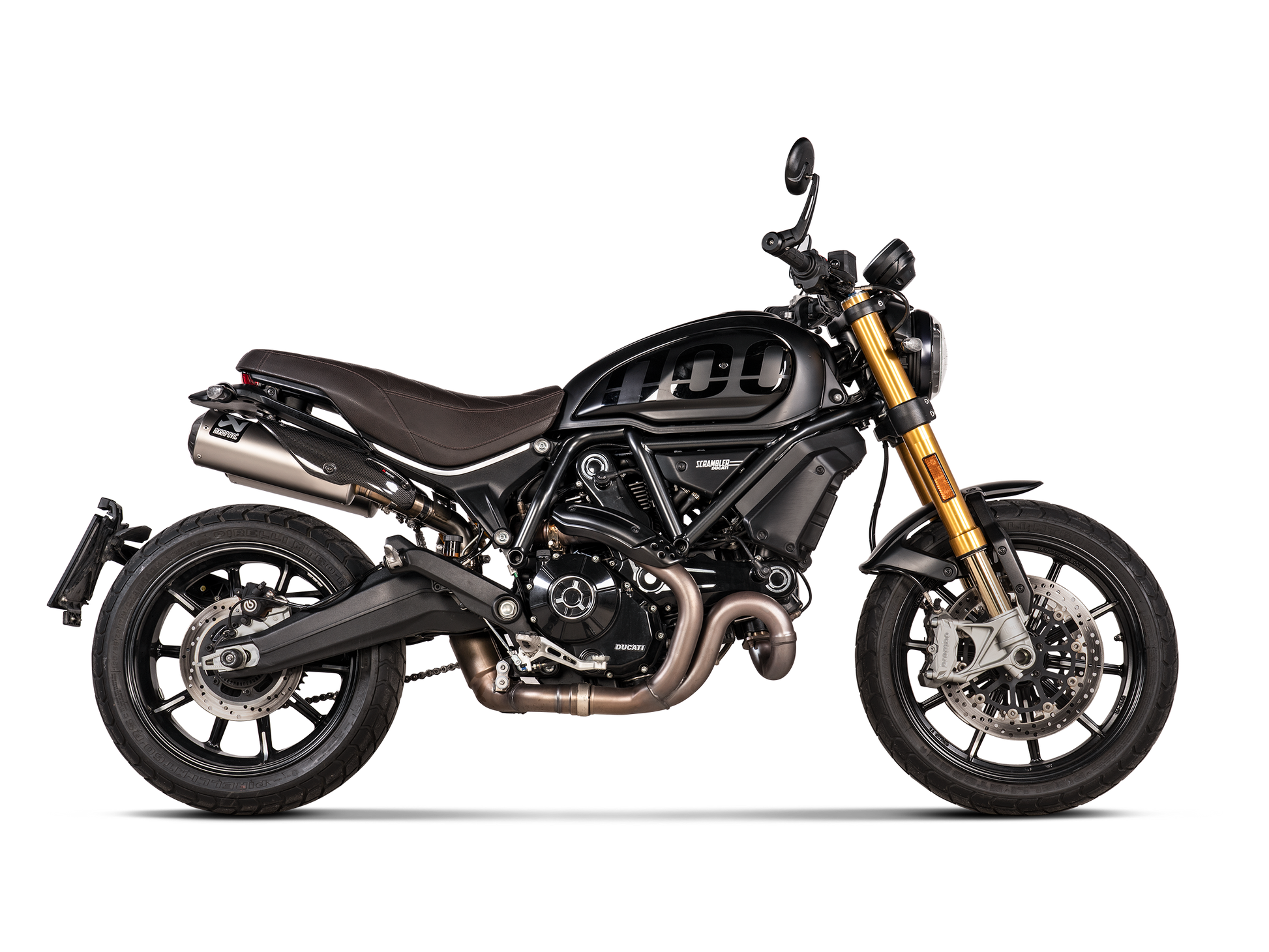 AKRAPOVIC TERMINALE TITANIO OMOLOGATO DUCATI SCRAMBLER 1100 2021-24 - AKRAPOVIC immagine 2