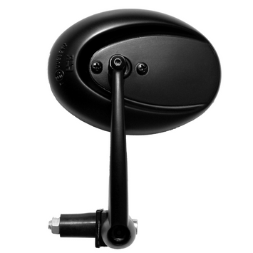 FAR UNIVERSAL DARK OVAL BLACK LEFT BAR END REAR VIEW MIRROR
