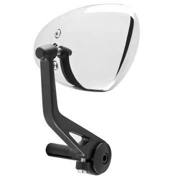 FAR UNIVERSAL BAR END MIRROR LEFT CHROME HERITAGE LEFT MOTORCYCLE