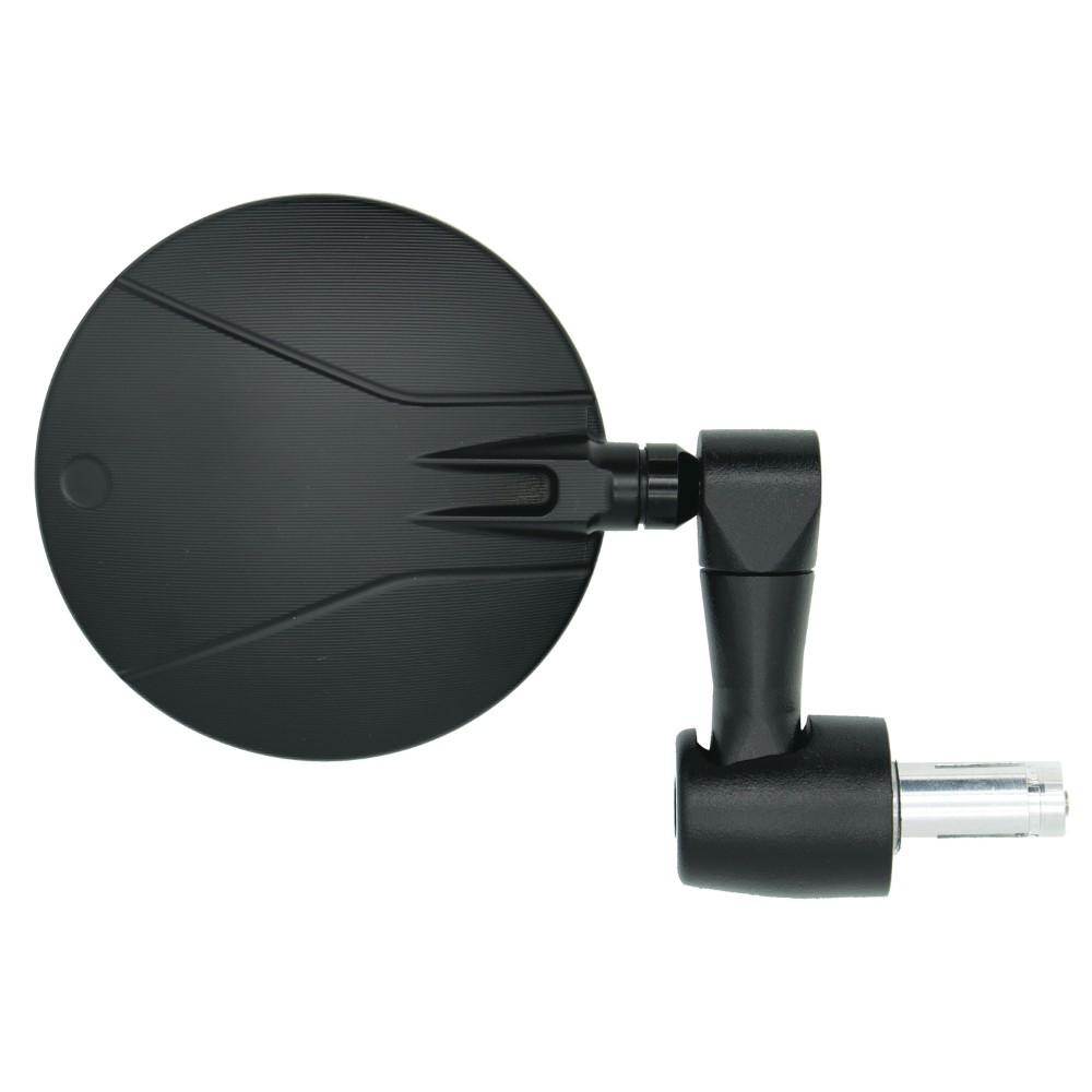 FAR UNIVERSAL BAR END REAR VIEW MIRROR NEW ROTATION LEFT/RIGHT MOTORCYCLE SIDE