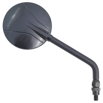 FAR REAR VIEW FLEXI LONG CARBON LOOK LEFT/RIGHT MOTORCYCLE SIDE MIRROR