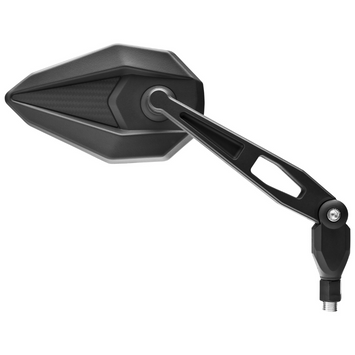 FAR UNIVERSAL RIGHT REAR VIEW MIRROR WITH RETRACTABLE HANDLEBAR - CARBON LOOK