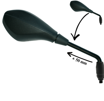 FAR REAR VIEW MIRROR BMW GS TOURING RIGHT EXTENDED ROD MOTORCYCLE SIDE