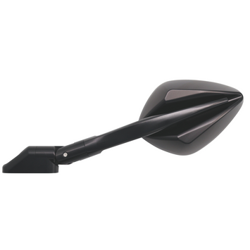 FAR UNIVERSAL REAR VIEW MIRROR FOR FAIRED MOTORCYCLES CNC LEFT SATIN BLACK