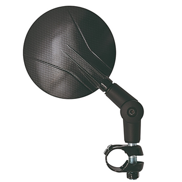 FAR FLEXI CLIP CARBON LOOK HANDLEBAR MIRROR - RIGHT/LEFT MOTORCYCLE BIKE SCOOTER