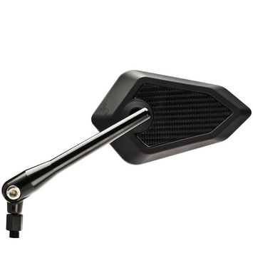 FAR UNIVERSAL LEFT HANDLEBAR REAR VIEW MIRROR - CARBON LOOK MOTORCYCLE