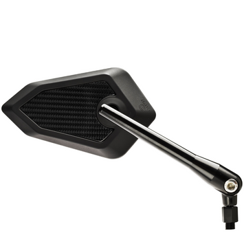 FAR UNIVERSAL RIGHT HANDLEBAR REAR VIEW MIRROR - CARBON LOOK MOTORCYCLE