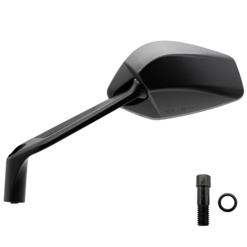 FAR REAR VIEW LEFT KRK PANORAMIC HANDLEBAR BMW VERSION MOTORCYCLE SIDE MIRROR