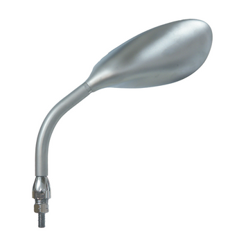 FAR UNIVERSAL RACING SIDE HANDLEBAR LEFT MIRROR FOR MOTORCYCLE SATIN CHROME