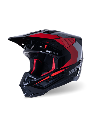 CASCO DA MOTO ALPINESTARS SM5 22-06 HONDA NERO ROSSO
