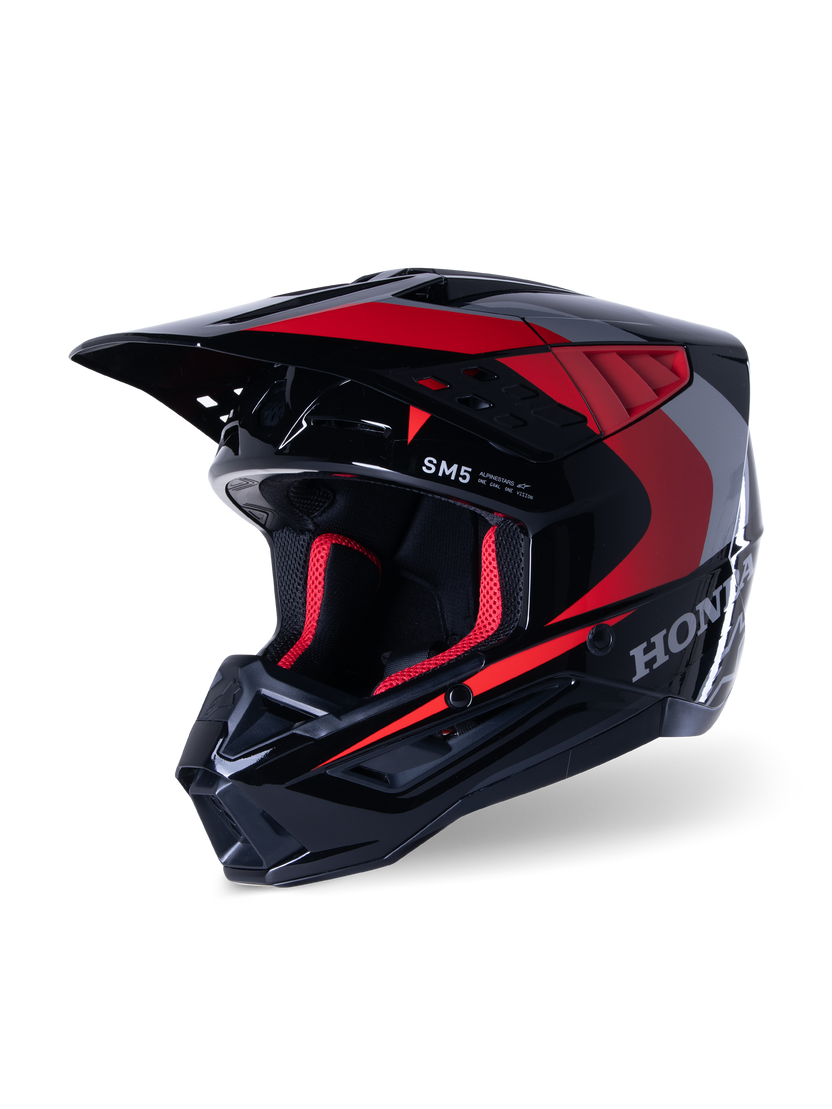 CASCO DA MOTO ALPINESTARS SM5 22-06 HONDA NERO ROSSO