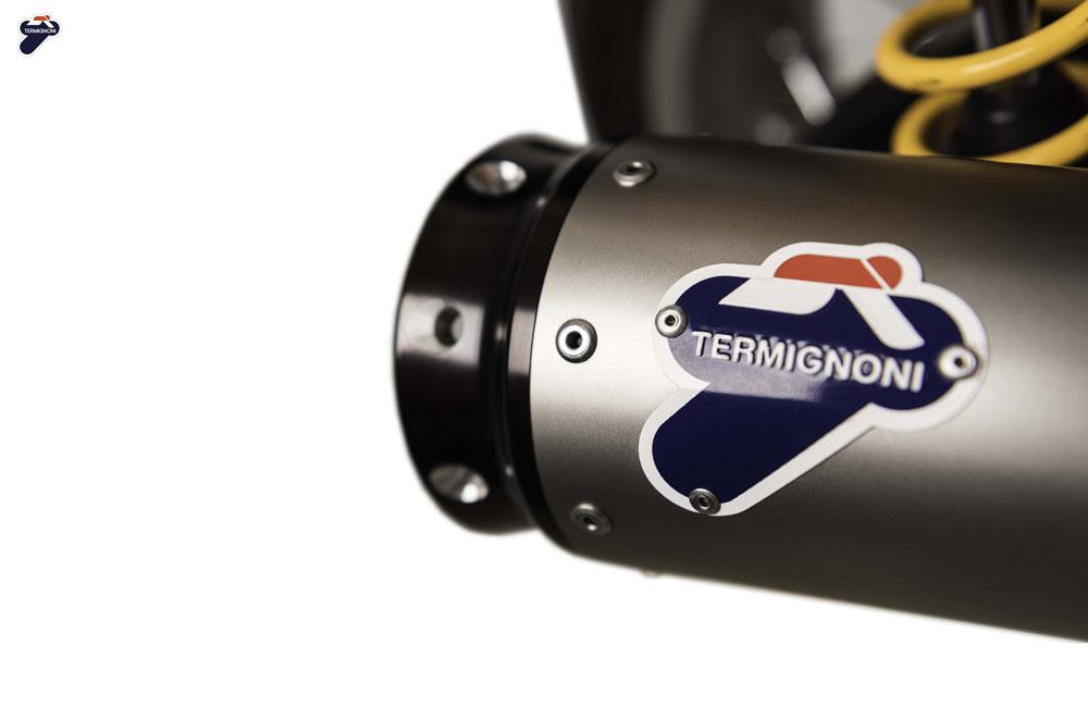 DOPPIO TERMINALE SCARICO TERMIGNONI OMOLOGATO INOX TRIUMPH TRUXTON 1200 2016 20