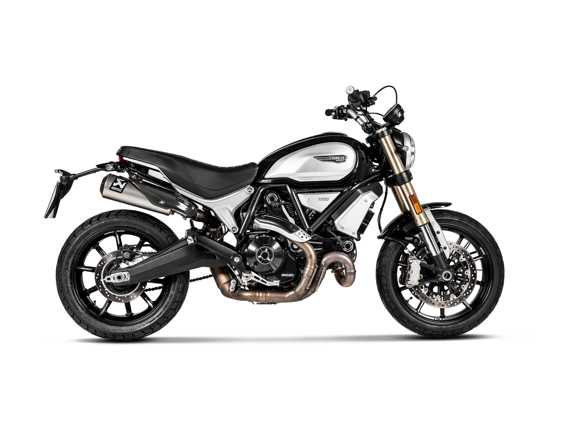 AKRAPOVIC TERMINALE TITANIO OMOLOGATO DUCATI SCRAMBLER 1100 2018-20 - AKRAPOVIC immagine 2
