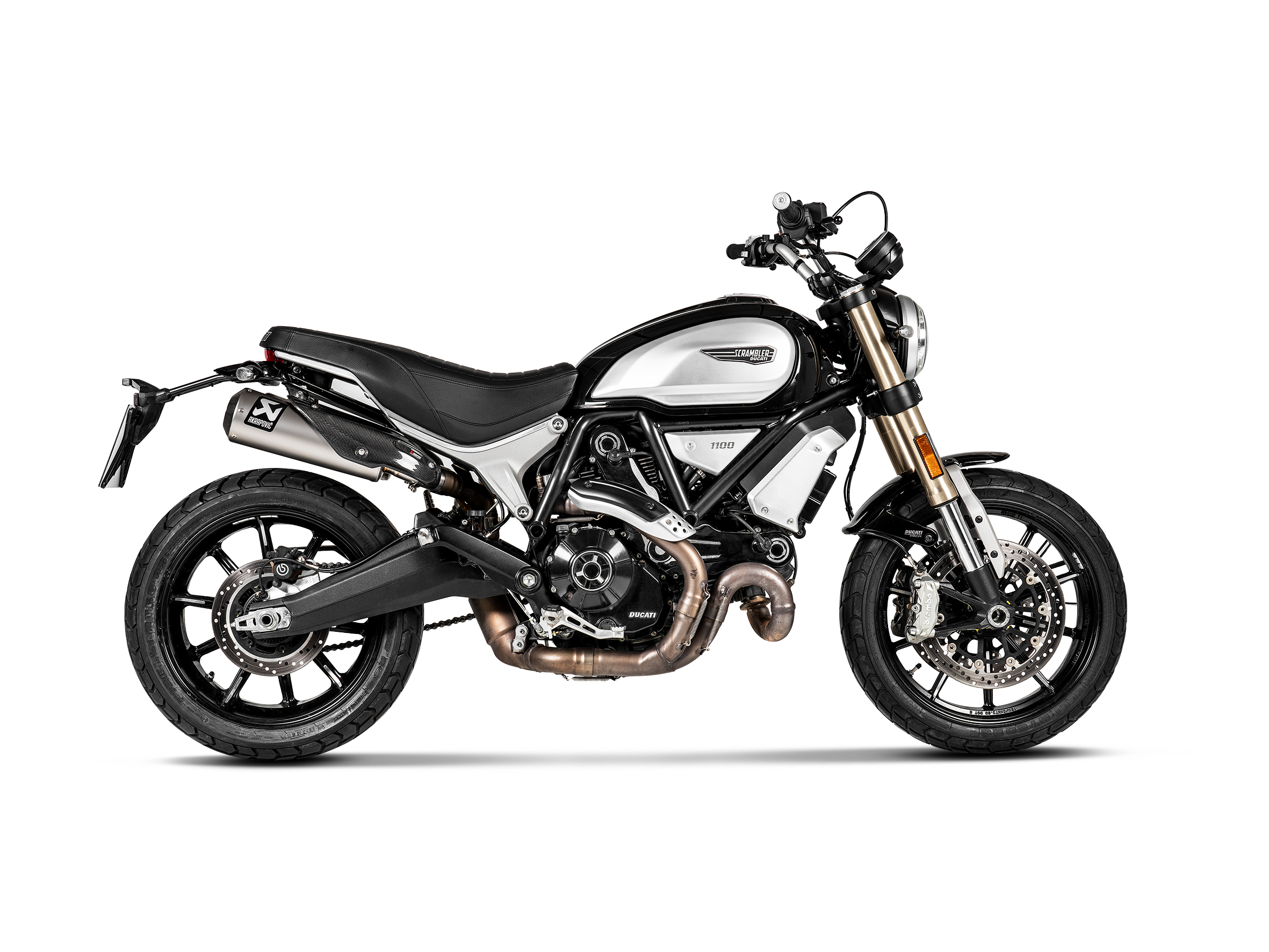 AKRAPOVIC TERMINALE TITANIO OMOLOGATO DUCATI SCRAMBLER 1100 2018-20 - AKRAPOVIC immagine 2