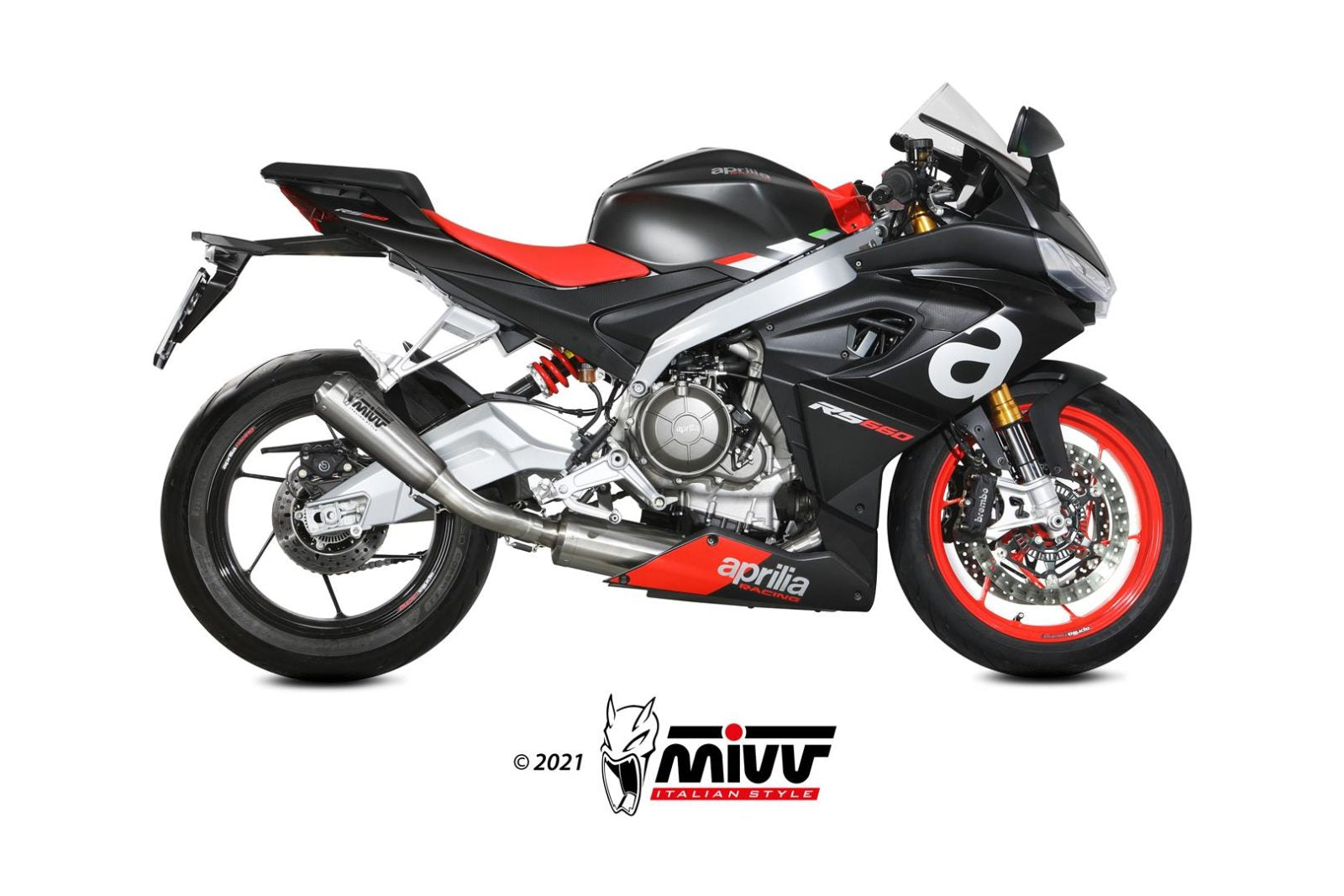 SCARICO COMPLETO ALTO IN TITANIO MIVV X-M1 APRILIA RS 660 2020 - 2024