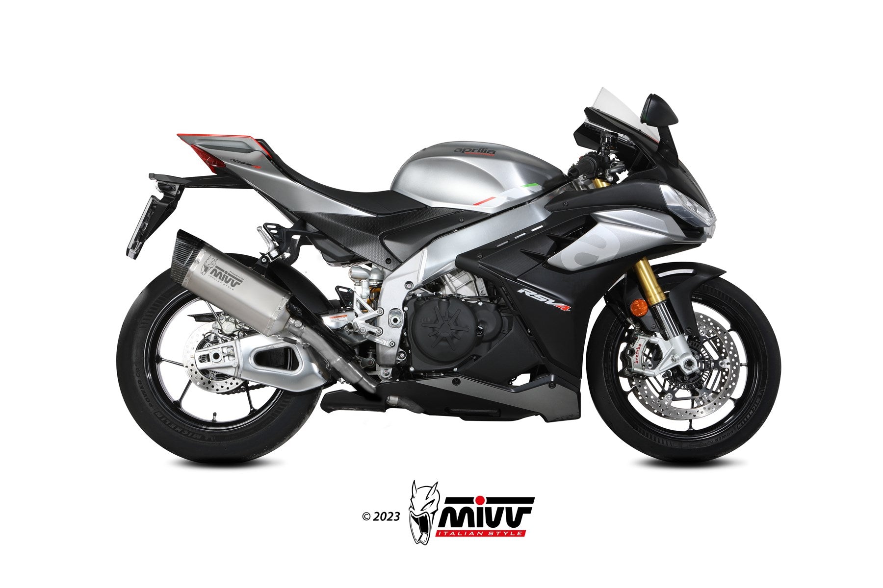 TERMINALE DI SCARICO IN TITANIO MIVV SR-1 APRILIA RSV4 2021 - 2024