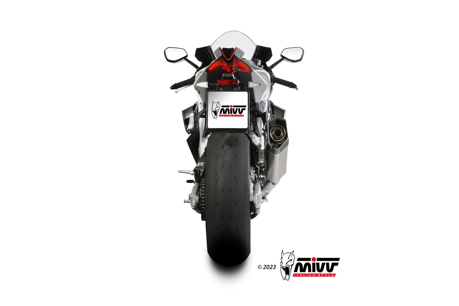 TERMINALE DI SCARICO IN TITANIO MIVV SR-1 APRILIA RSV4 2021 - 2024