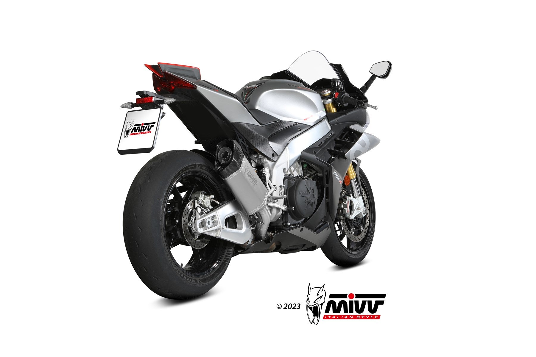 TERMINALE DI SCARICO IN TITANIO RACING MIVV SR-1 APRILIA RSV4 2021 - 2024