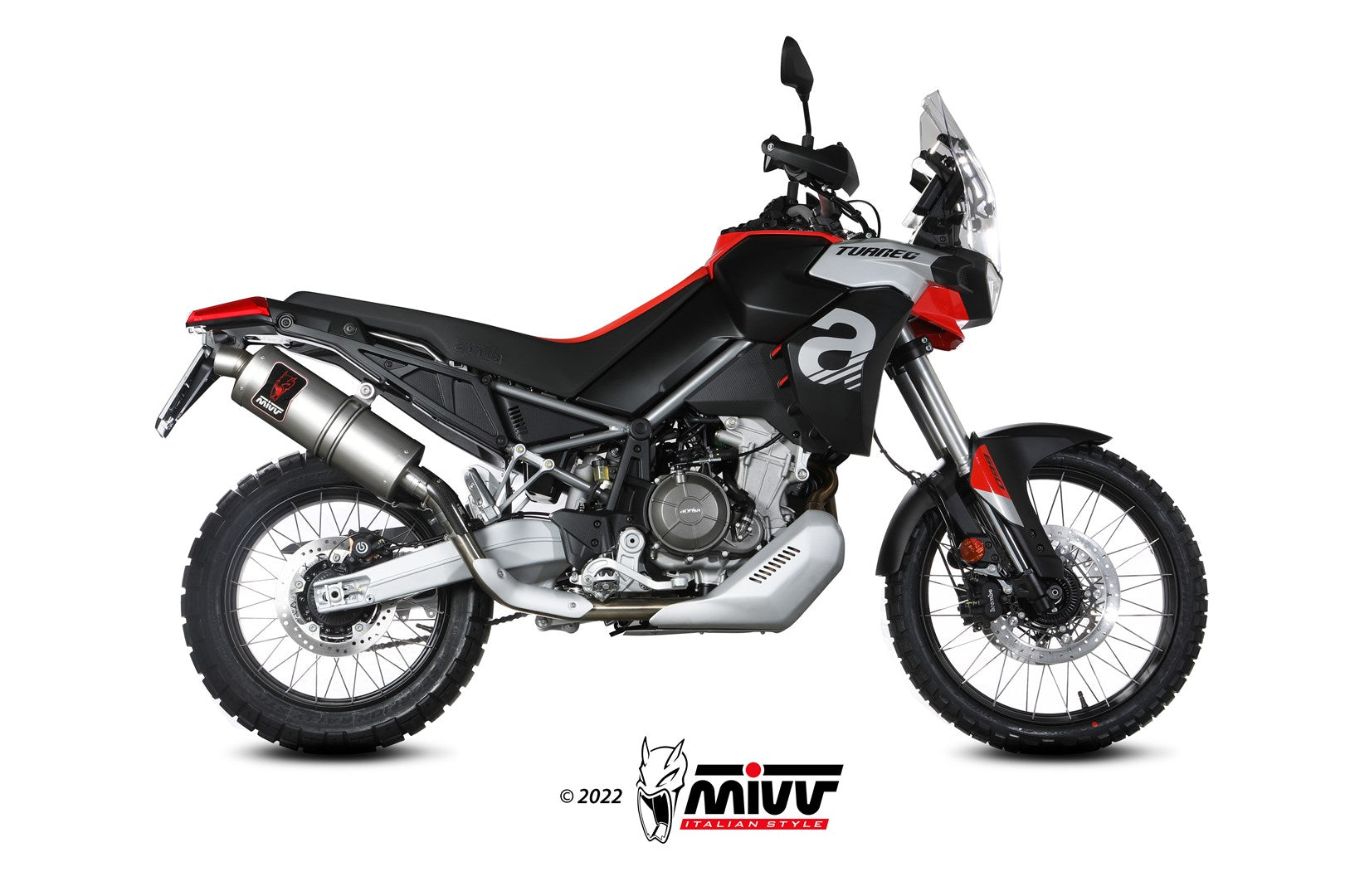 TERMINALE DI SCARICO IN ACCIAIO INOX MIVV DAKAR APRILIA TUAREG 660 2022 - 2024