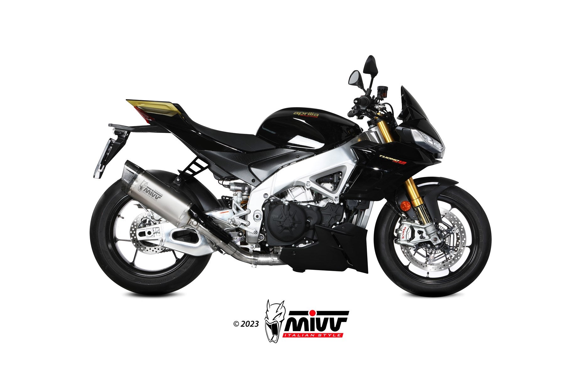 TERMINALE DI SCARICO IN TITANIO MIVV SR-1 APRILIA TUONO V4 1100 2021 - 2024