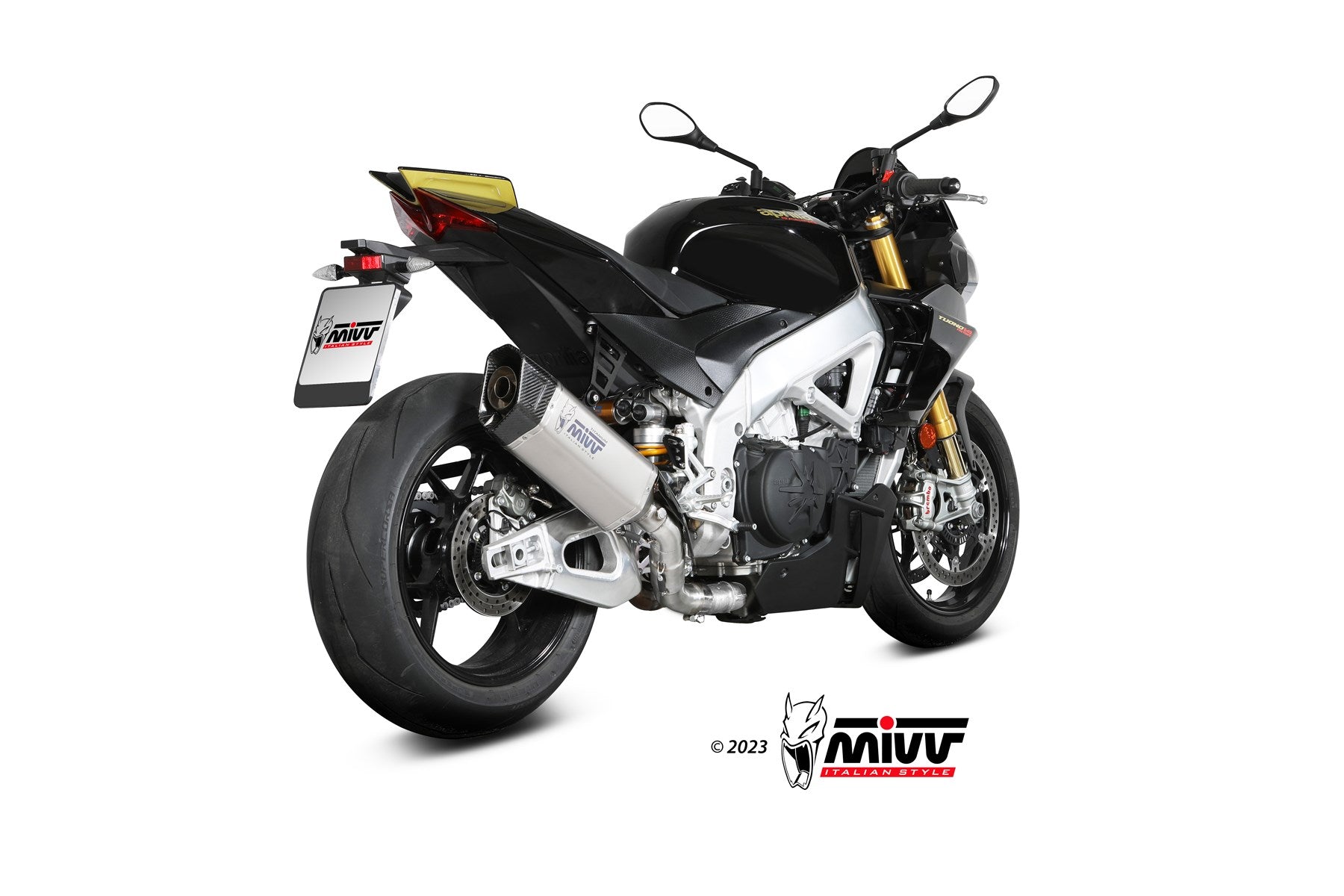 TERMINALE DI SCARICO IN TITANIO MIVV SR-1 APRILIA TUONO V4 1100 2021 - 2024