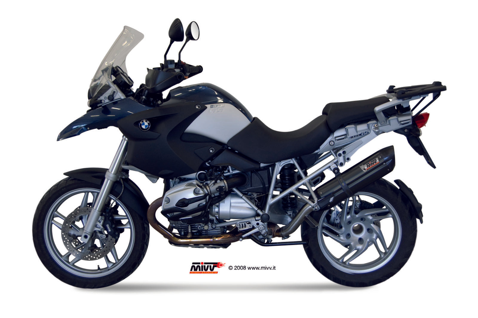 TERMINALE DI SCARICO INOX NERO MIVV SUONO BMW R 1200 GS/ADVENTURE 2004-2007