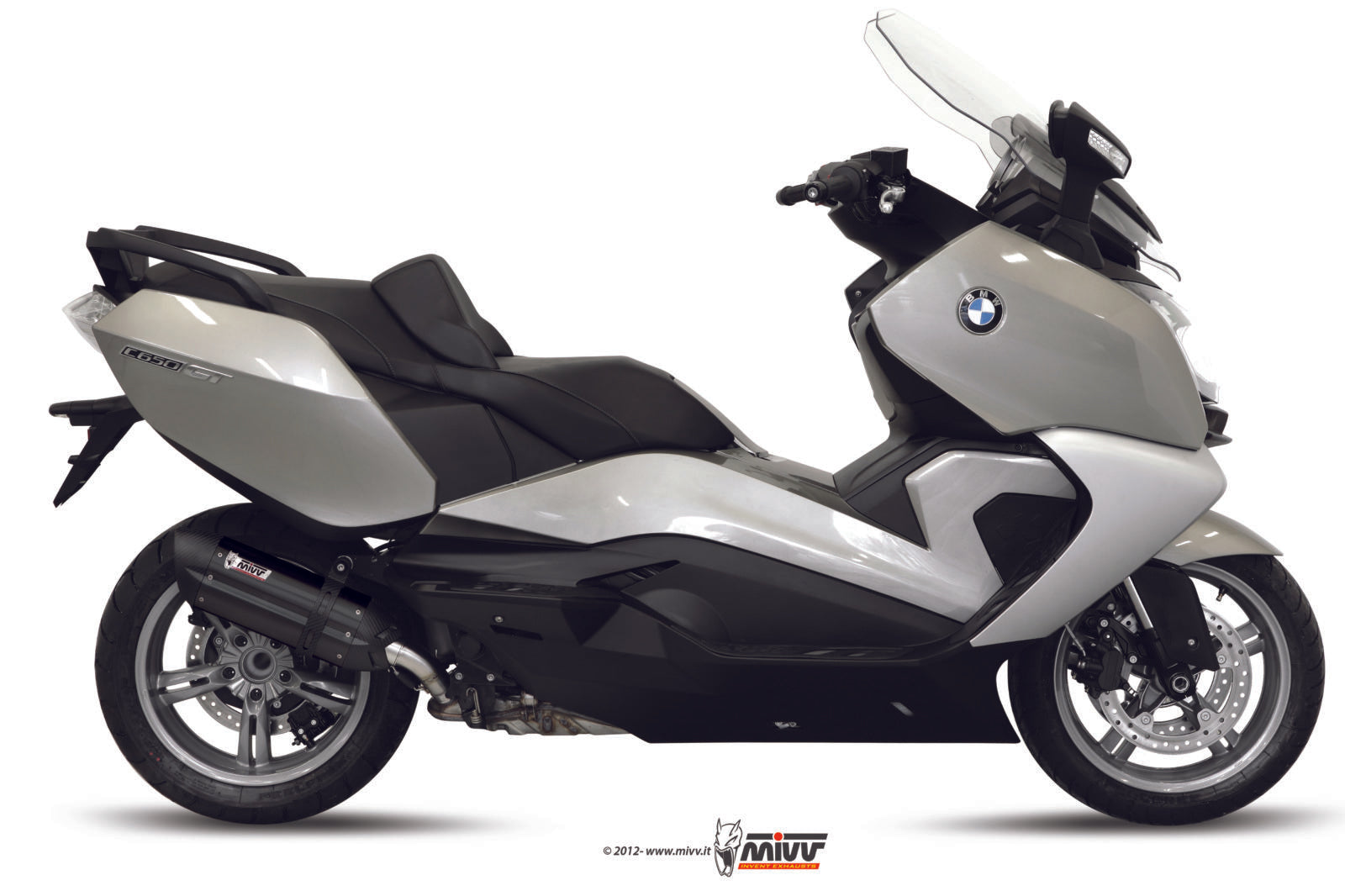 TERMINALE DI SCARICO IN ACCIAIO INOX NERO MIVV SUONO BMW C 650 GT 2012 - 2015