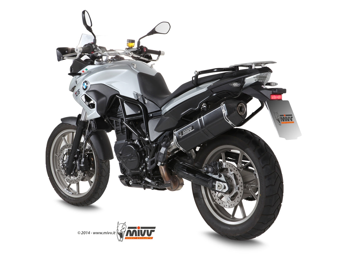 TERMINALE DI SCARICO IN ACCIAIO INOX NERO MIVV SPEED EDGE BMW F 700 GS 2012-2017
