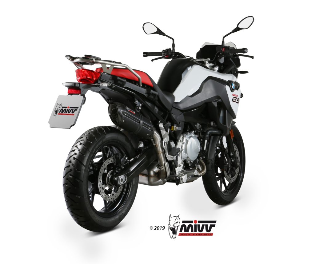 TERMINALE DI SCARICO IN ACCIAIO INOX NERO MIVV SUONO BMW F 750 GS 2018 - 2024