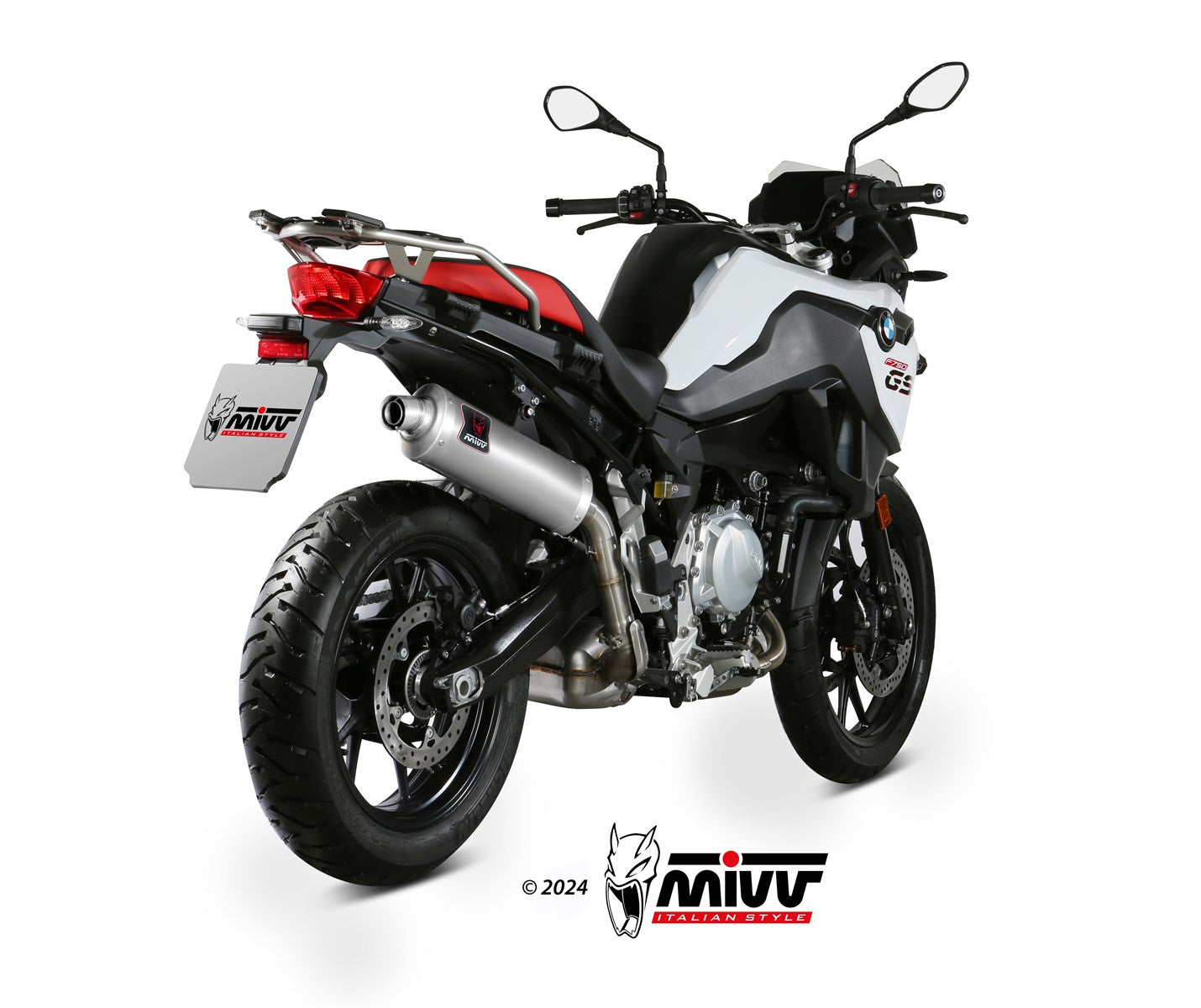 TERMINALE DI SCARICO IN ACCIAIO INOX MIVV DAKAR BMW F 750 GS 2018 - 2024