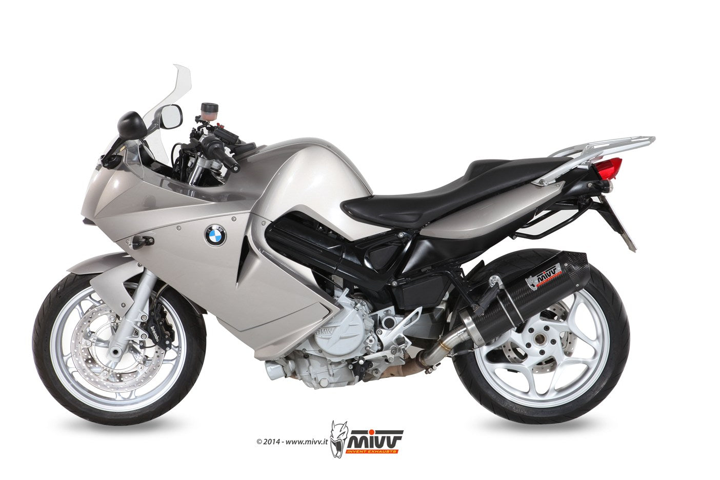 TERMINALE DI SCARICO IN CARBONIO NERO MIVV OVAL BMW F 800 S / ST 2006 - 2012