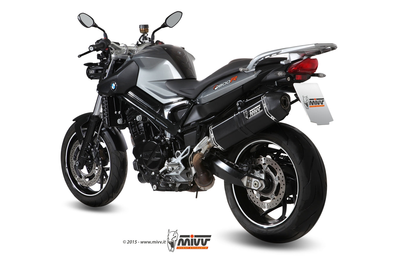 TERMINALE DI SCARICO ACCIAIO INOX NERO MIVV SPEED EDGE BMW F 800 R/GT 2009-2020