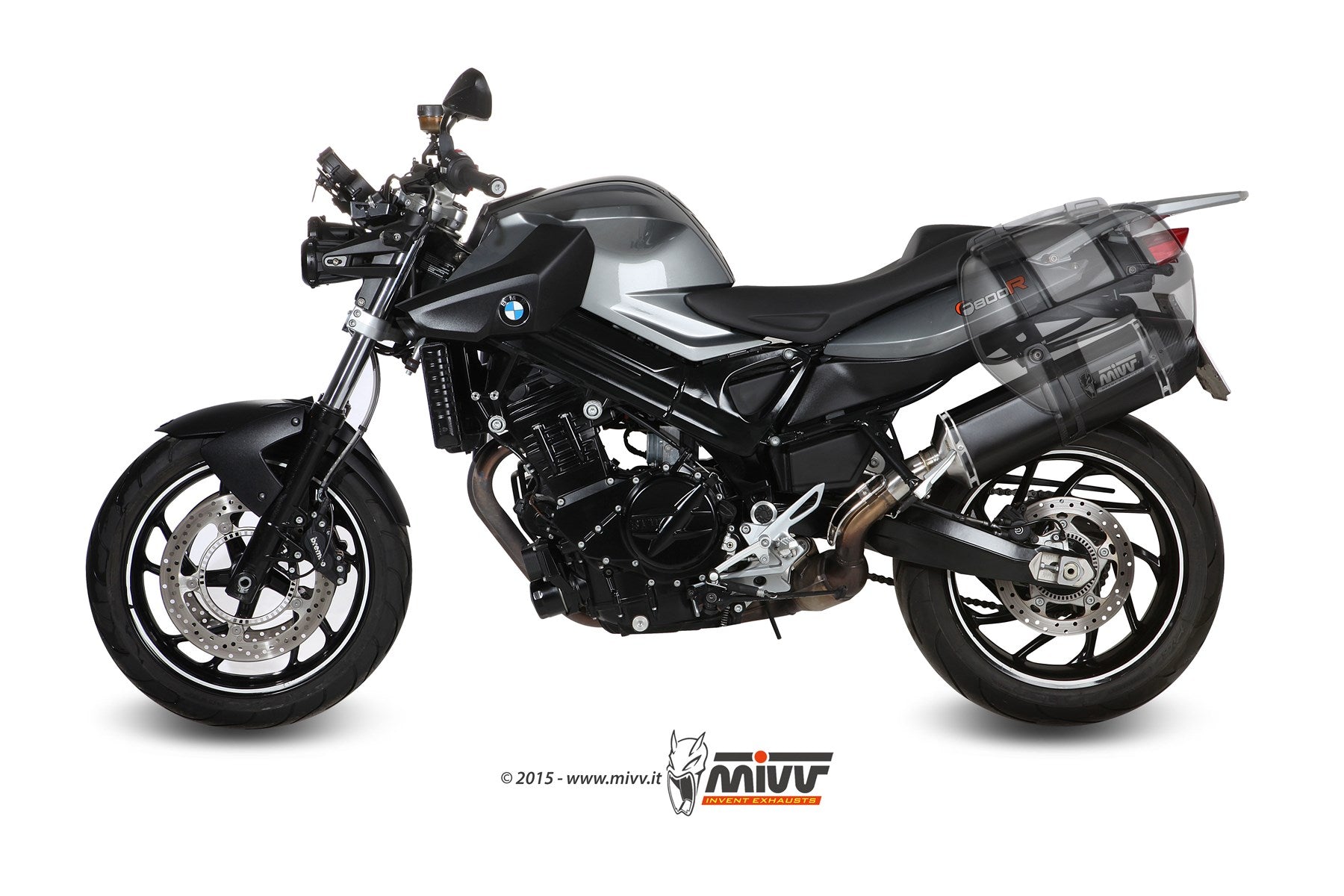 TERMINALE DI SCARICO ACCIAIO INOX NERO MIVV SPEED EDGE BMW F 800 R/GT 2009-2020