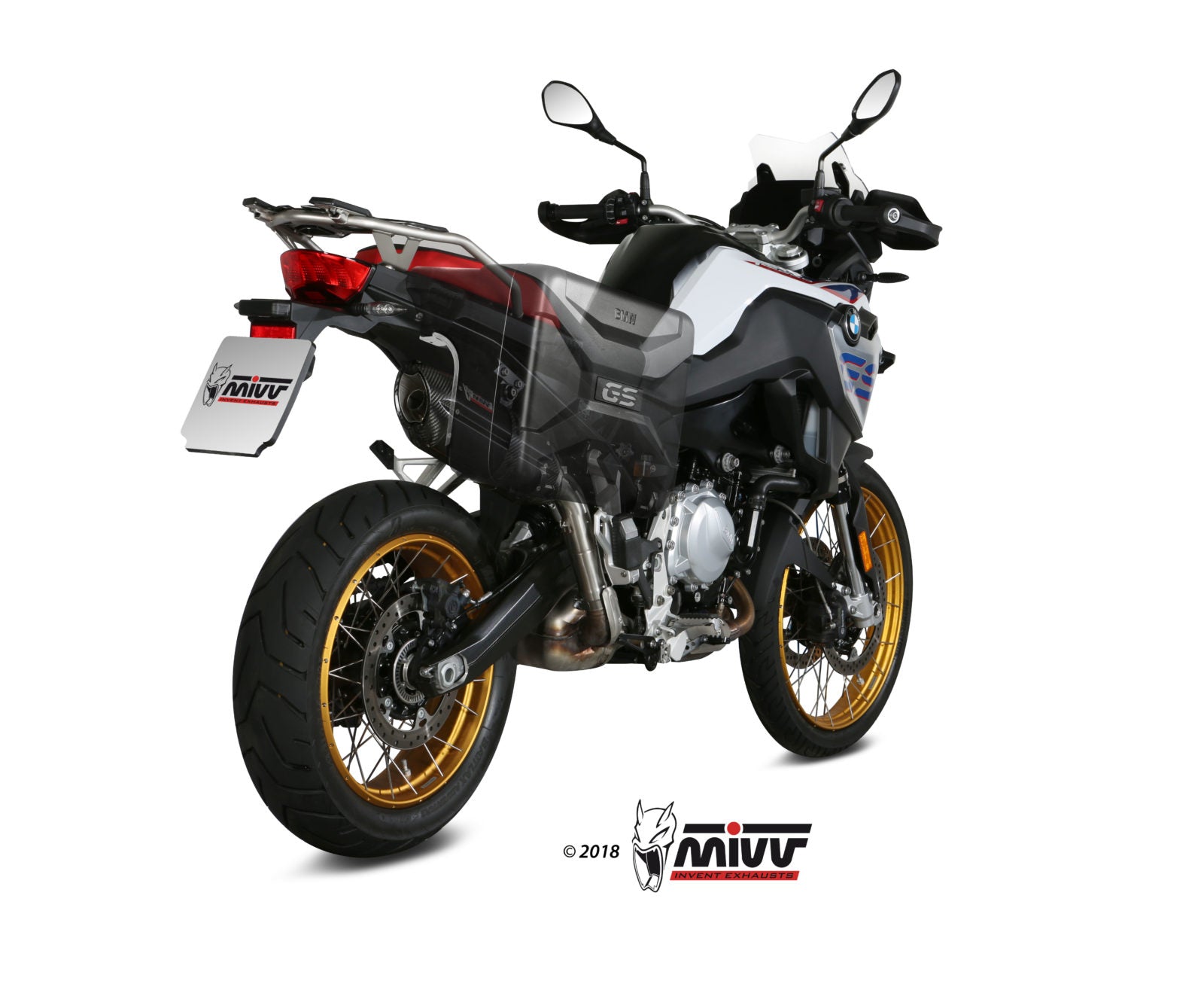 TERMINALE DI SCARICO IN ACCIAIO INOX NERO MIVV SUONO BMW F 850 GS 2018 - 2024
