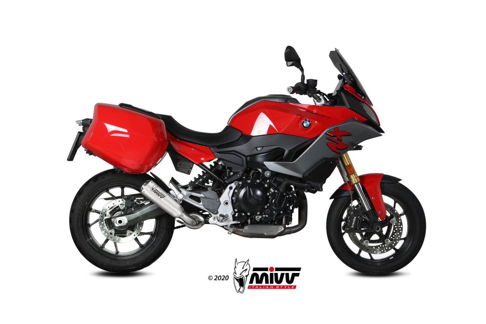 TERMINALE DI SCARICO IN TITANIO MIVV X-M1 BMW F 900 XR 2020 - 2024